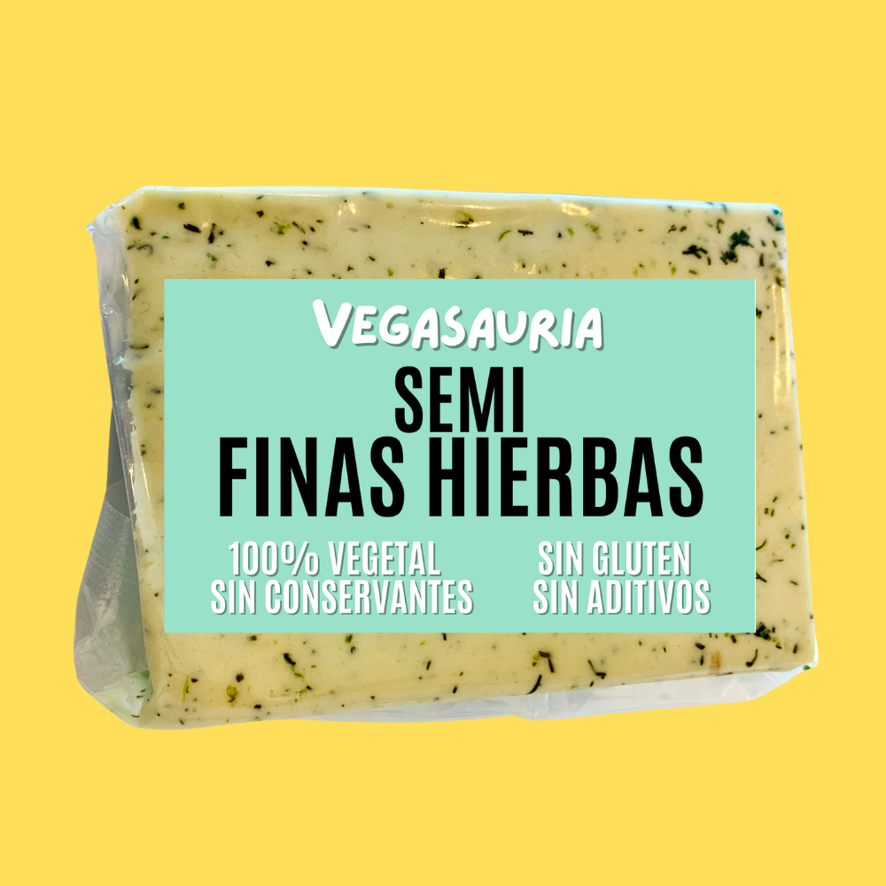 Semi Finas Hierbas, queso vegano semicurado