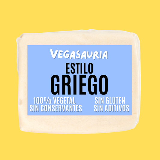 Estilo Griego, queso vegano estilo feta