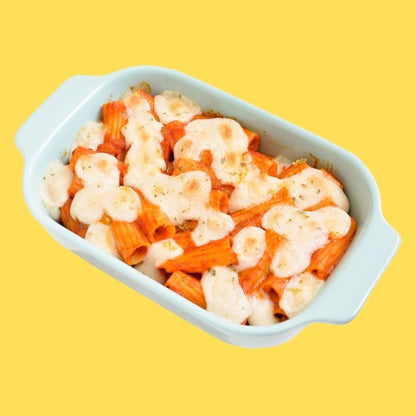 plato pasta queso vegano gratinado